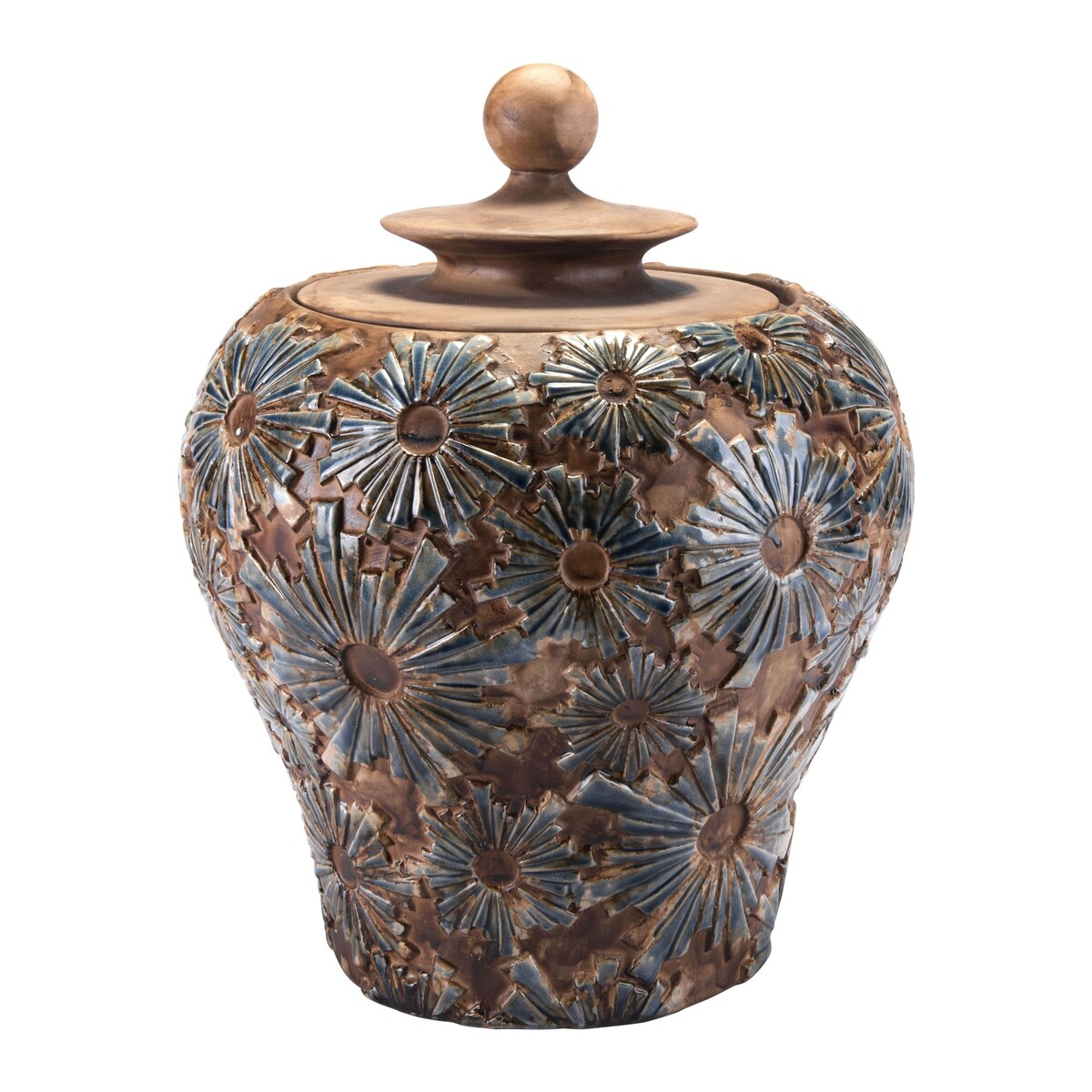 Brown, Ceramic, Temple Jar