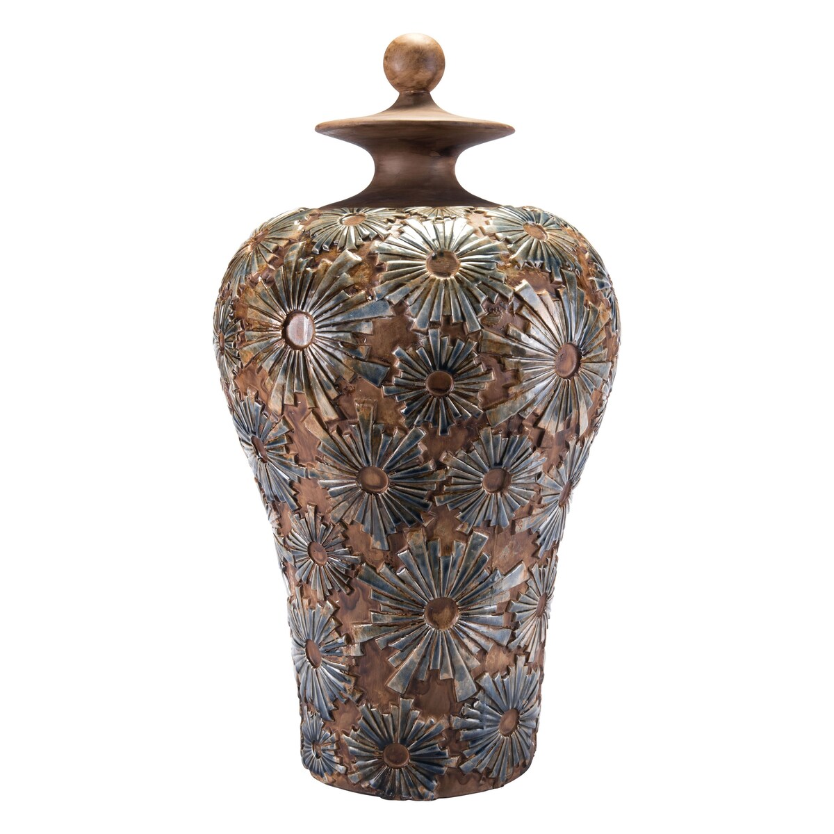 Brown, Ceramic, Temple Jar