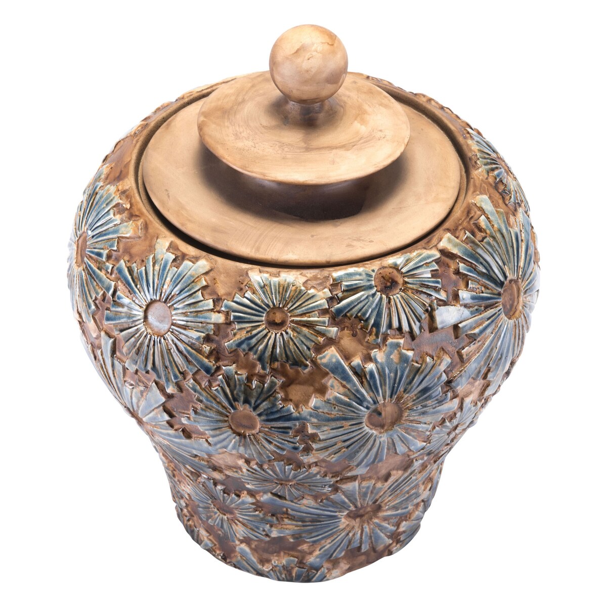 Brown, Ceramic, Temple Jar