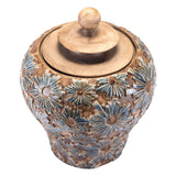 Brown, Ceramic, Temple Jar