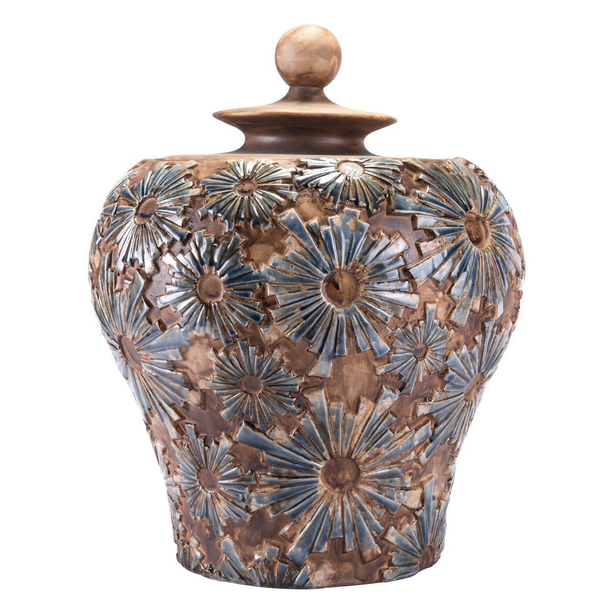 Brown, Ceramic, Temple Jar
