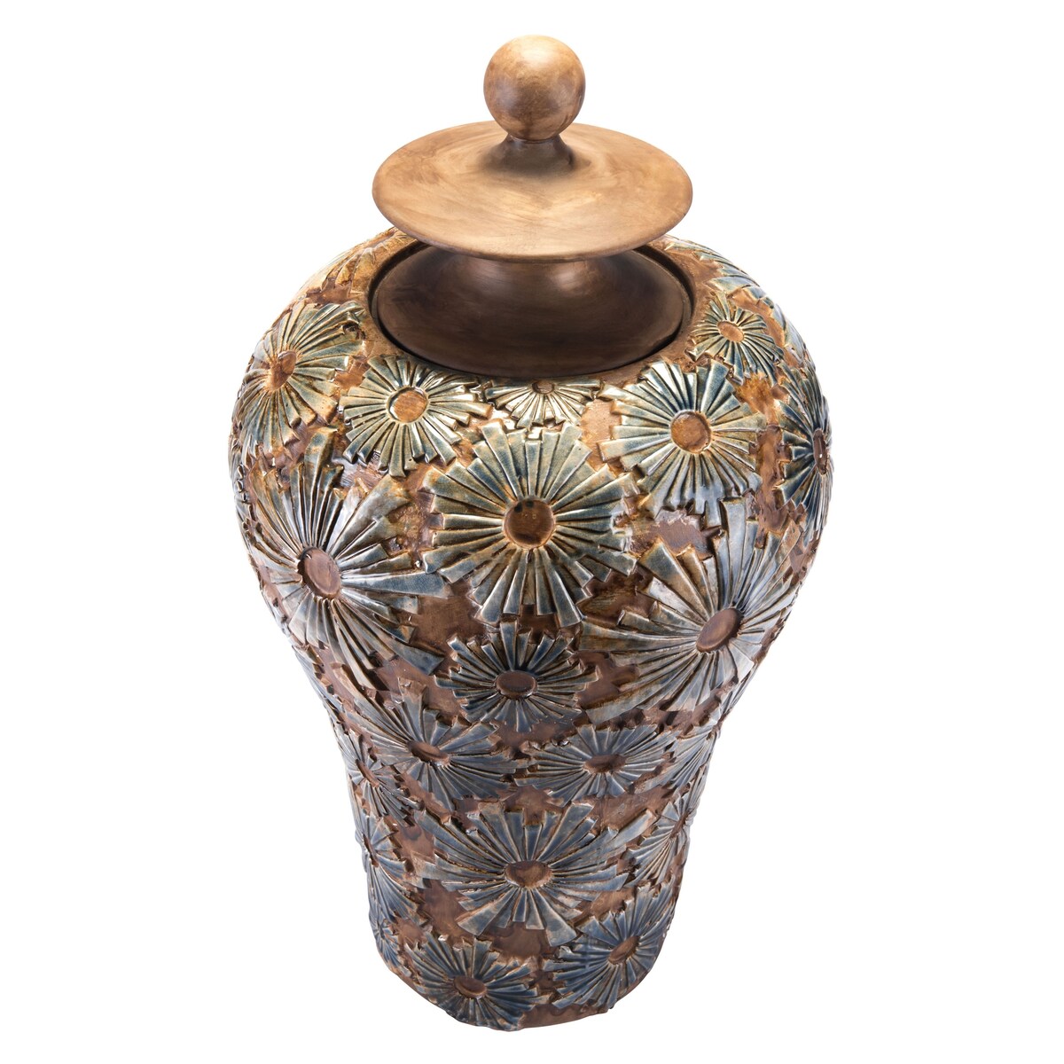 Brown, Ceramic, Temple Jar