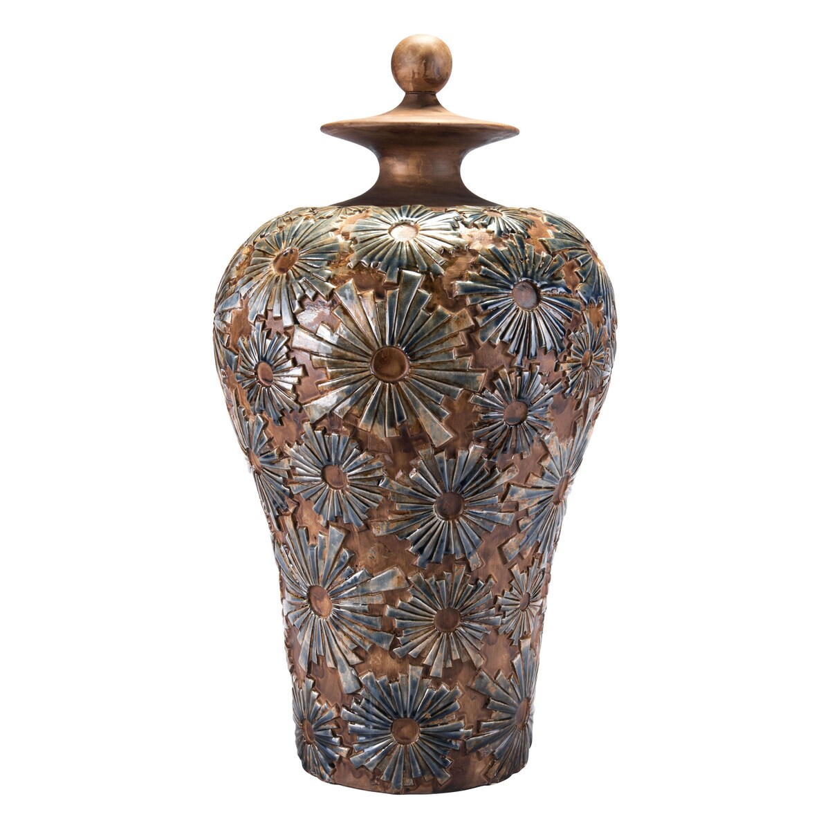 Brown, Ceramic, Temple Jar