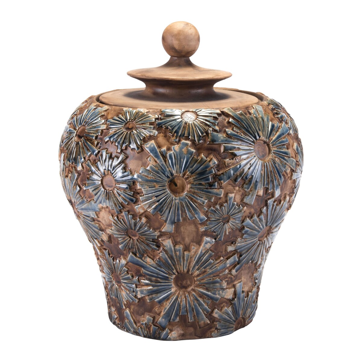 Brown, Ceramic, Temple Jar