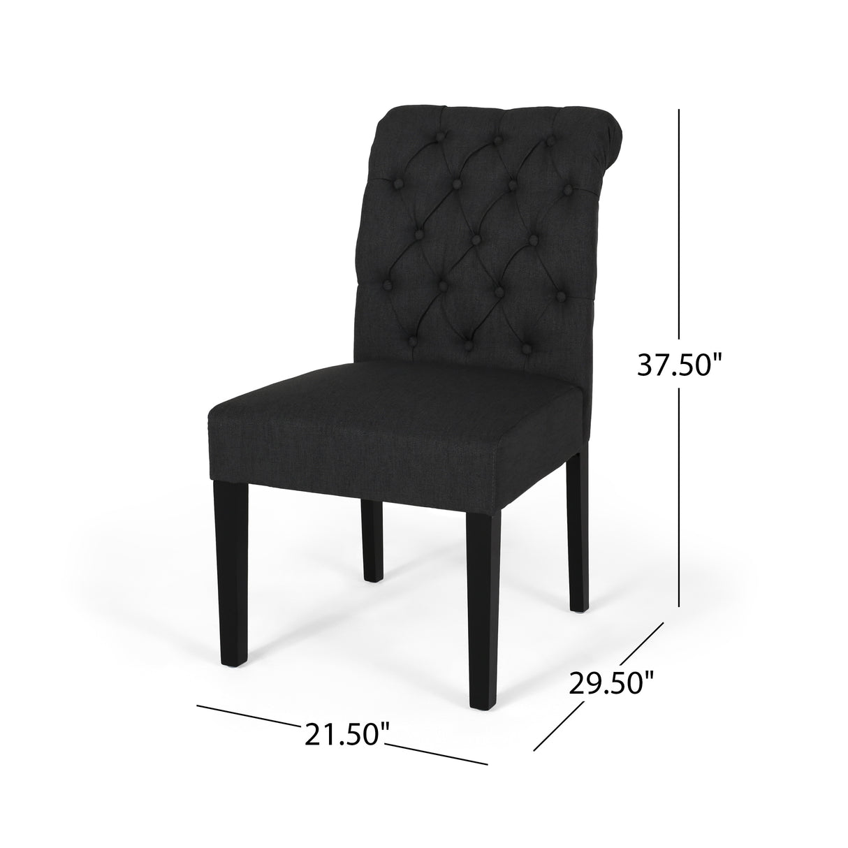 Broxton Tufted Rolltop Dining Chairs (Set of 2) by Christopher Knight Home
