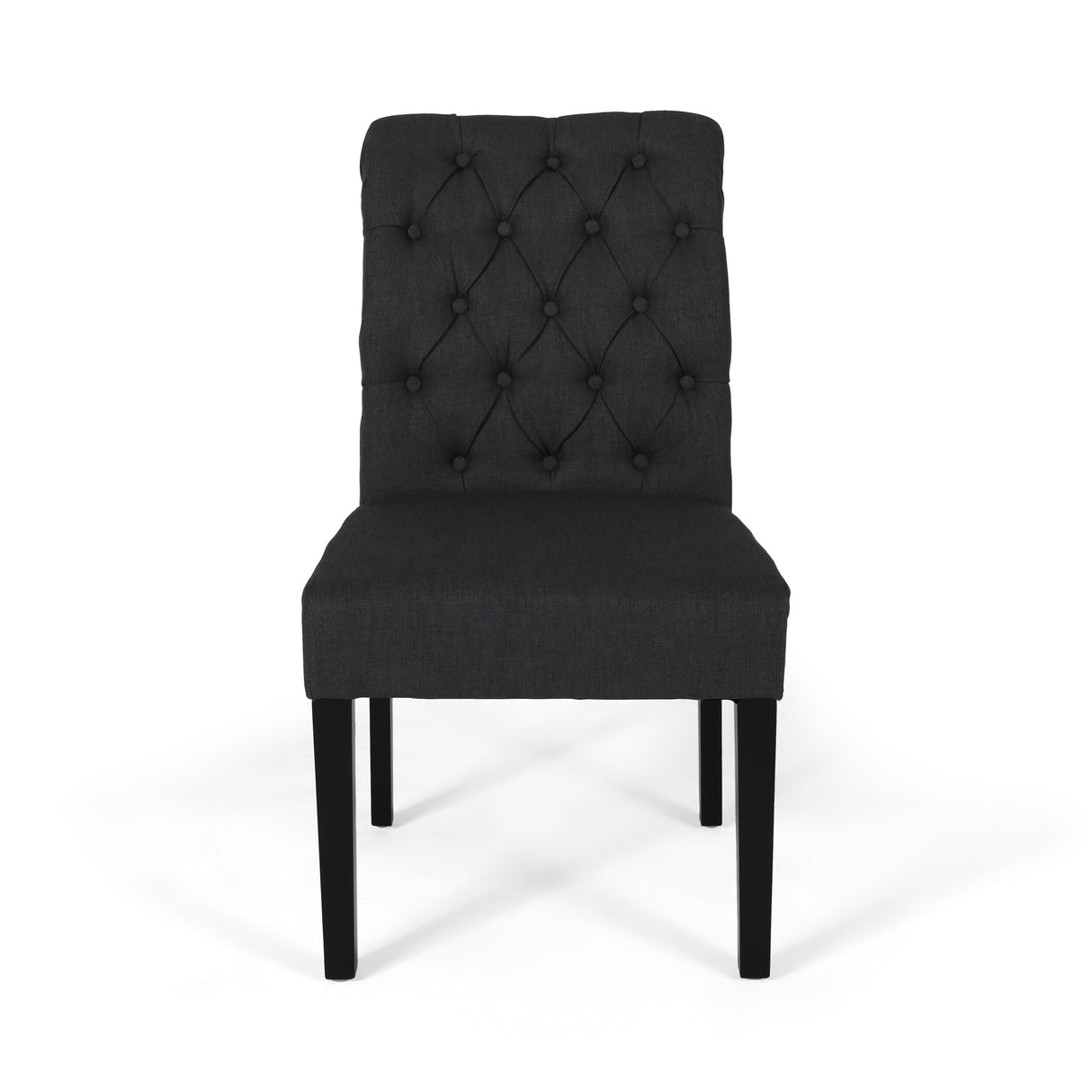 Broxton Tufted Rolltop Dining Chairs (Set of 2) by Christopher Knight Home