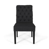 Broxton Tufted Rolltop Dining Chairs (Set of 2) by Christopher Knight Home