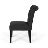 Broxton Tufted Rolltop Dining Chairs (Set of 2) by Christopher Knight Home