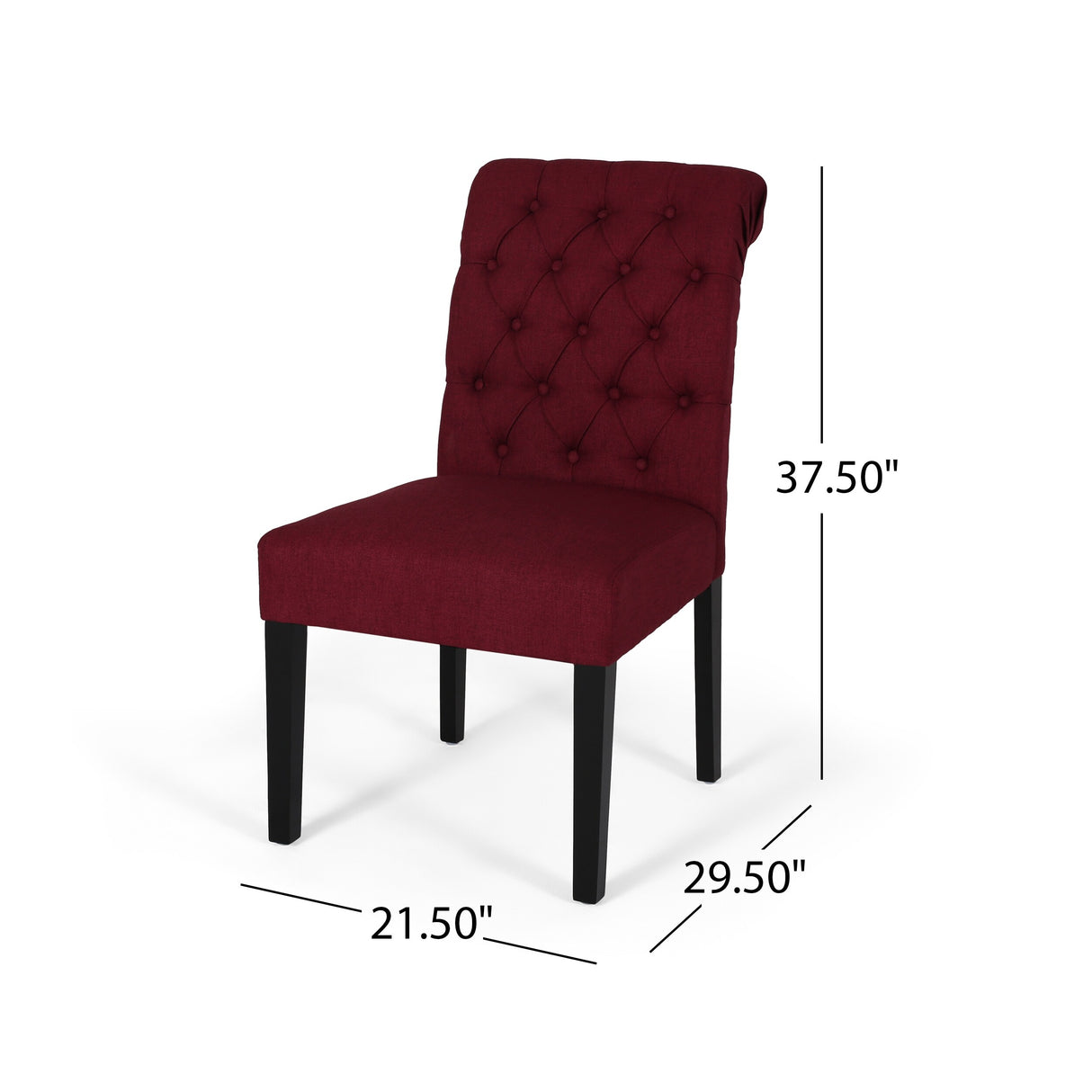 Broxton Tufted Rolltop Dining Chairs (Set of 2) by Christopher Knight Home