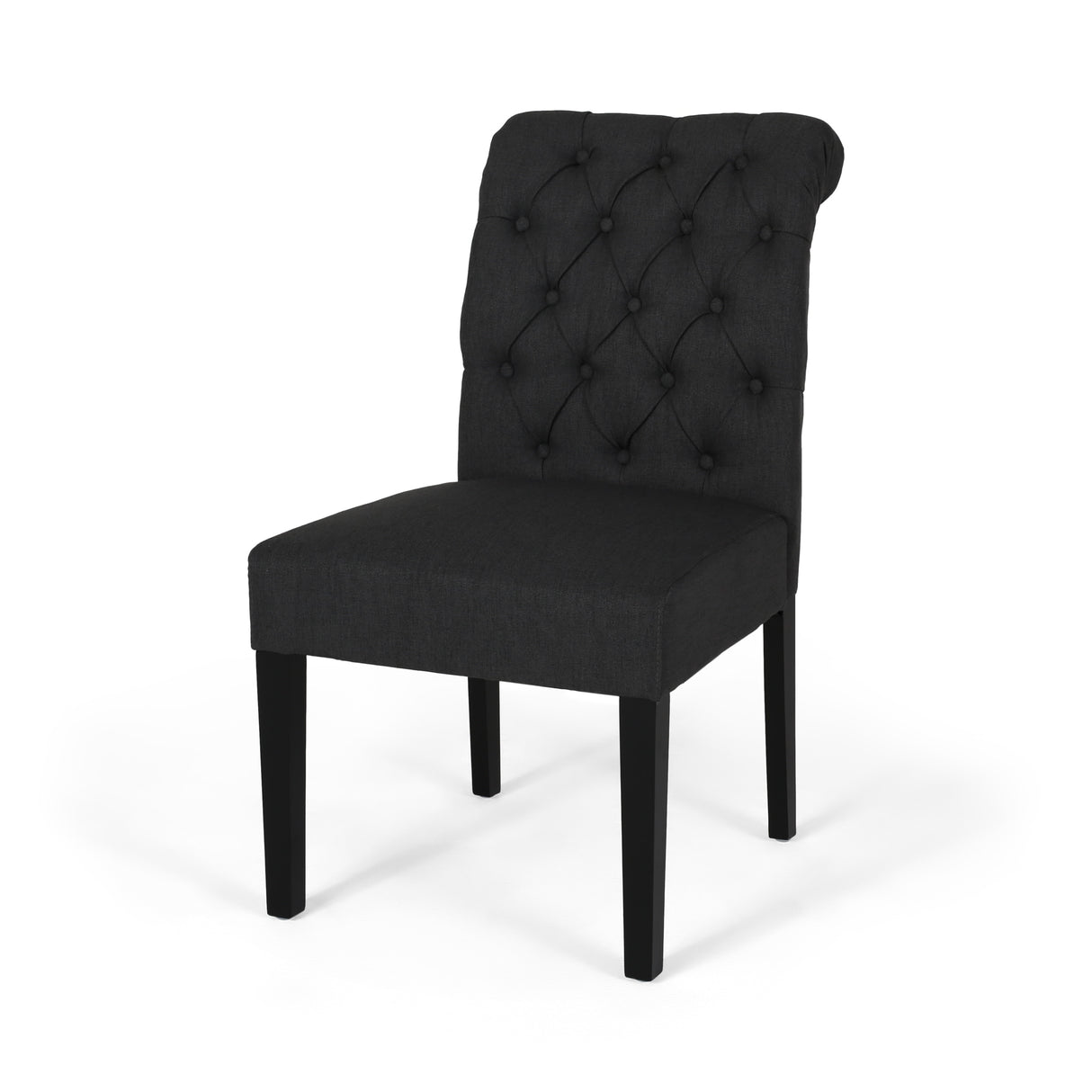 Broxton Tufted Rolltop Dining Chairs (Set of 2) by Christopher Knight Home