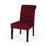 Broxton Tufted Rolltop Dining Chairs (Set of 2) by Christopher Knight Home