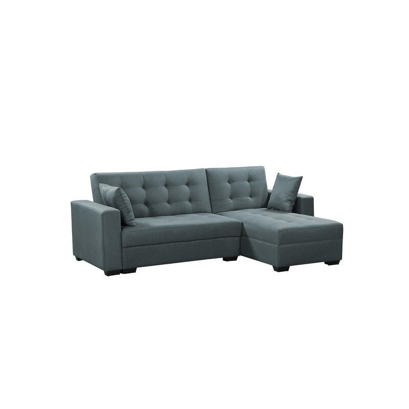 BroyerK 3 piece Reversible Sectional Sleeper Sofa Bed Overstock