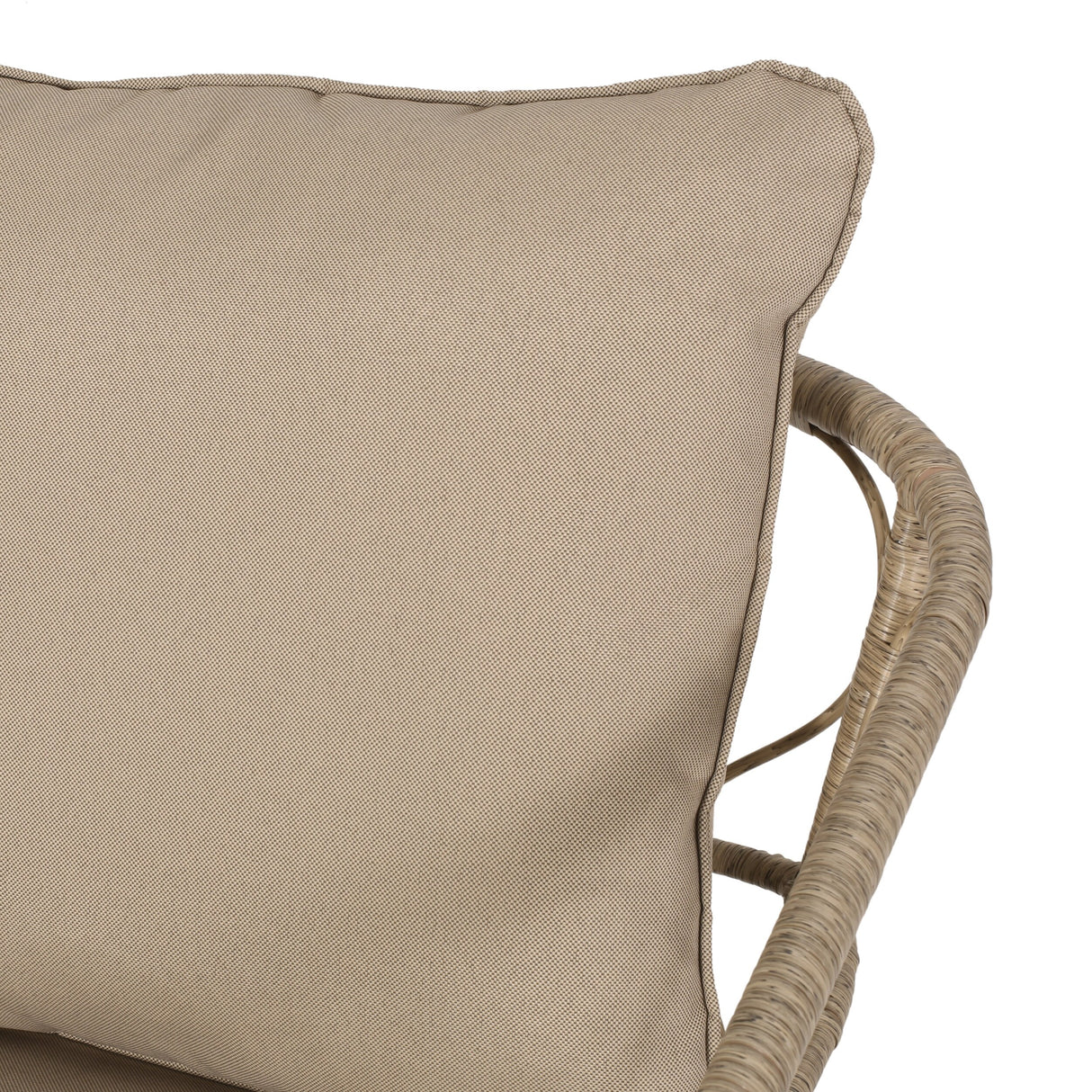 Bruce Outdoor Outdoor Wicker 4 Seater Chat Set with Cushions by Christopher Knight Home