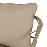 Bruce Outdoor Outdoor Wicker 4 Seater Chat Set with Cushions by Christopher Knight Home