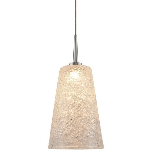 Bruck Lighting Bling 2 Matte Chrome 4-inch Canopy LED Clear Glass Shade Pendant