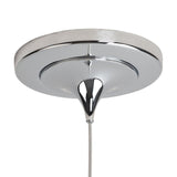 Bruck Lighting Bobo Chrome Line Voltage Pendant with Blue Bubble Hand Made Glass - Silver