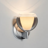 Bruck Lighting Matrix 1-light Low Voltage Matte Chrome Wall Sconce with Smoky Metal Glass Shade