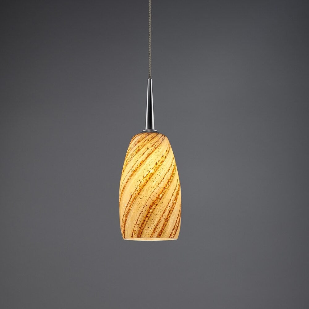 Bruck Lighting Mini Circo 1-light Low Voltage 4-inch Canopy Matte Chrome Pendant with Sea Shell Glass Shade