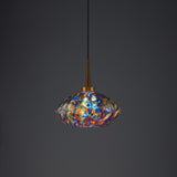 Bruck Lighting Pandora LED 4-inch Canopy Bronze Pendant with Sapphire Glass Shade