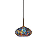 Bruck Lighting Pandora LED 4-inch Canopy Bronze Pendant with Sapphire Glass Shade