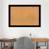 Brushed Framed Natural Corkboard Bulletin Board