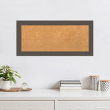 Brushed Framed Natural Corkboard Bulletin Board