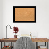 Brushed Framed Natural Corkboard Bulletin Board