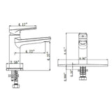 Single-Handle Bathroom Sink Faucets, Basin Mixer Taps, Deck-mounted Vessel Faucet with Hole Cover Plate