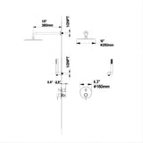 Brushed Gold Rain Shower System Wall Mount Rain Shower Head With Handheld Shower Combo Set Rough-In Valve