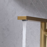 Brushed Gold Single Handle Single-Hole Bathroom Basin Faucet