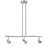 Brushed Nickel 3-light Semi Flush Mount Track Light