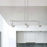 Brushed Nickel 3-light Semi Flush Mount Track Light
