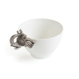Brushed Nickel Ceramic Salad Bowl