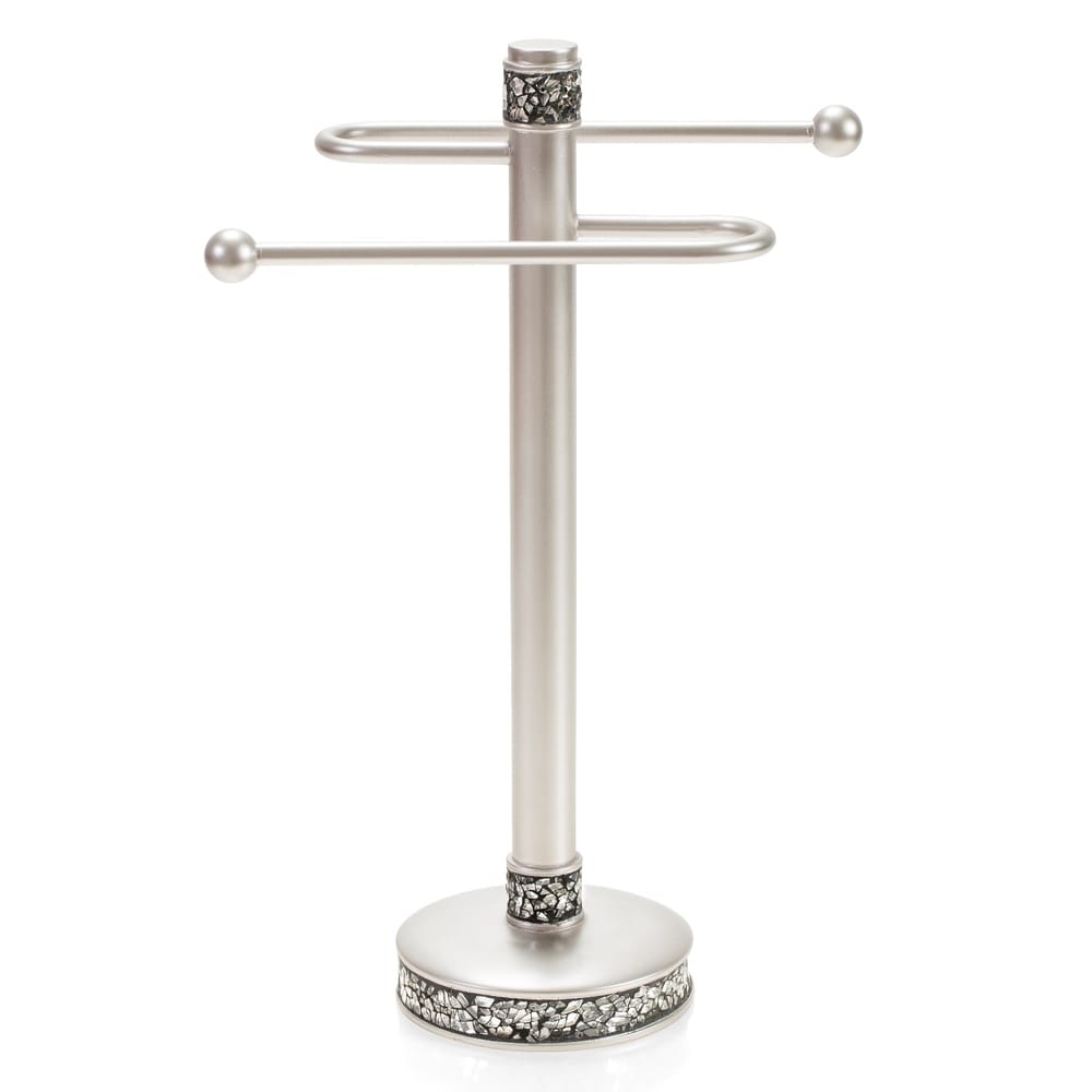 Creative Scents Brushed Nickel Silver Countertop Fingertip Towel Stand