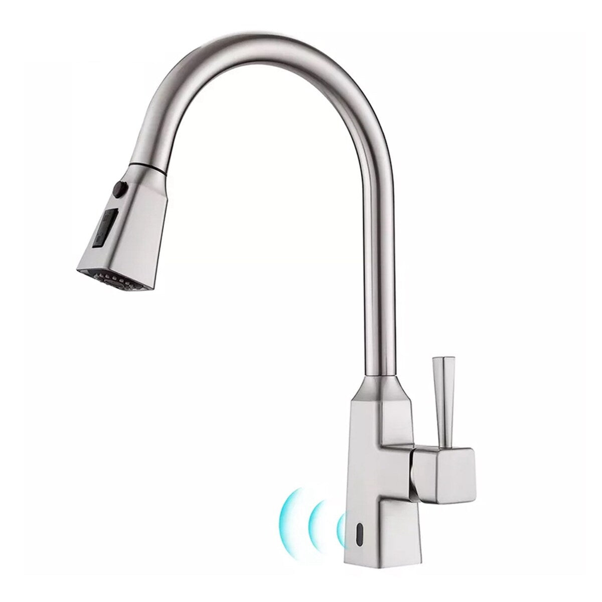 Brushed Nickel Touchless Pull-Down Kitchen Sink Faucet