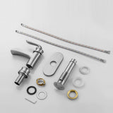 Brushed Nickel Waterfall Single Handle Bathroom Vessel Sink Faucet