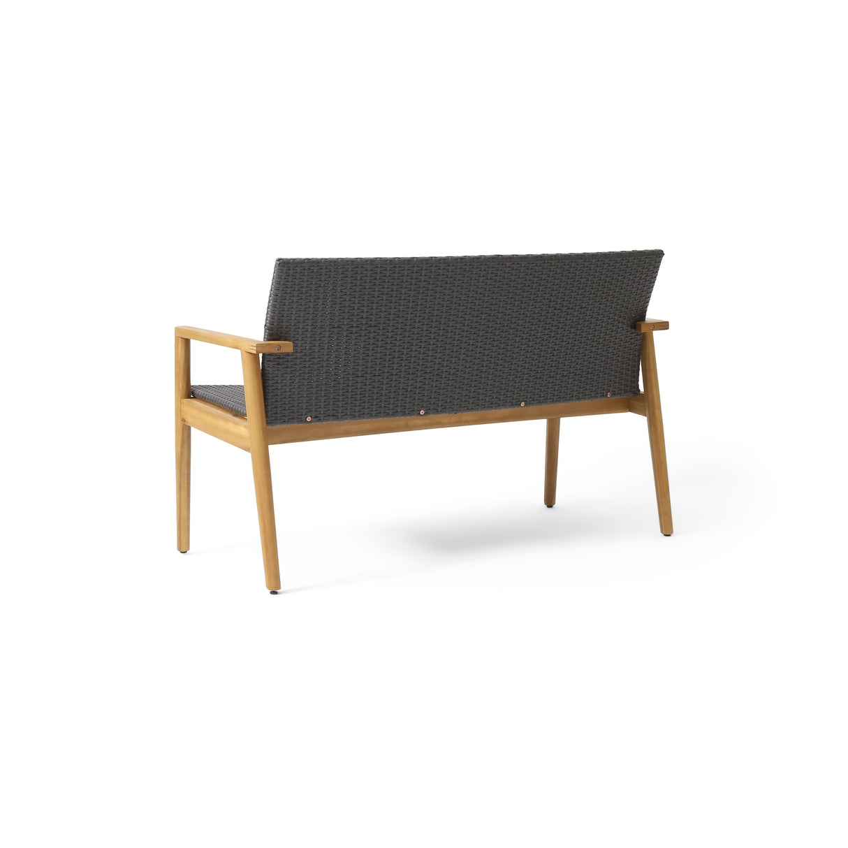 Bryan Outdoor Wicker and Acacia Wood Loveseat by Christopher Knight Home