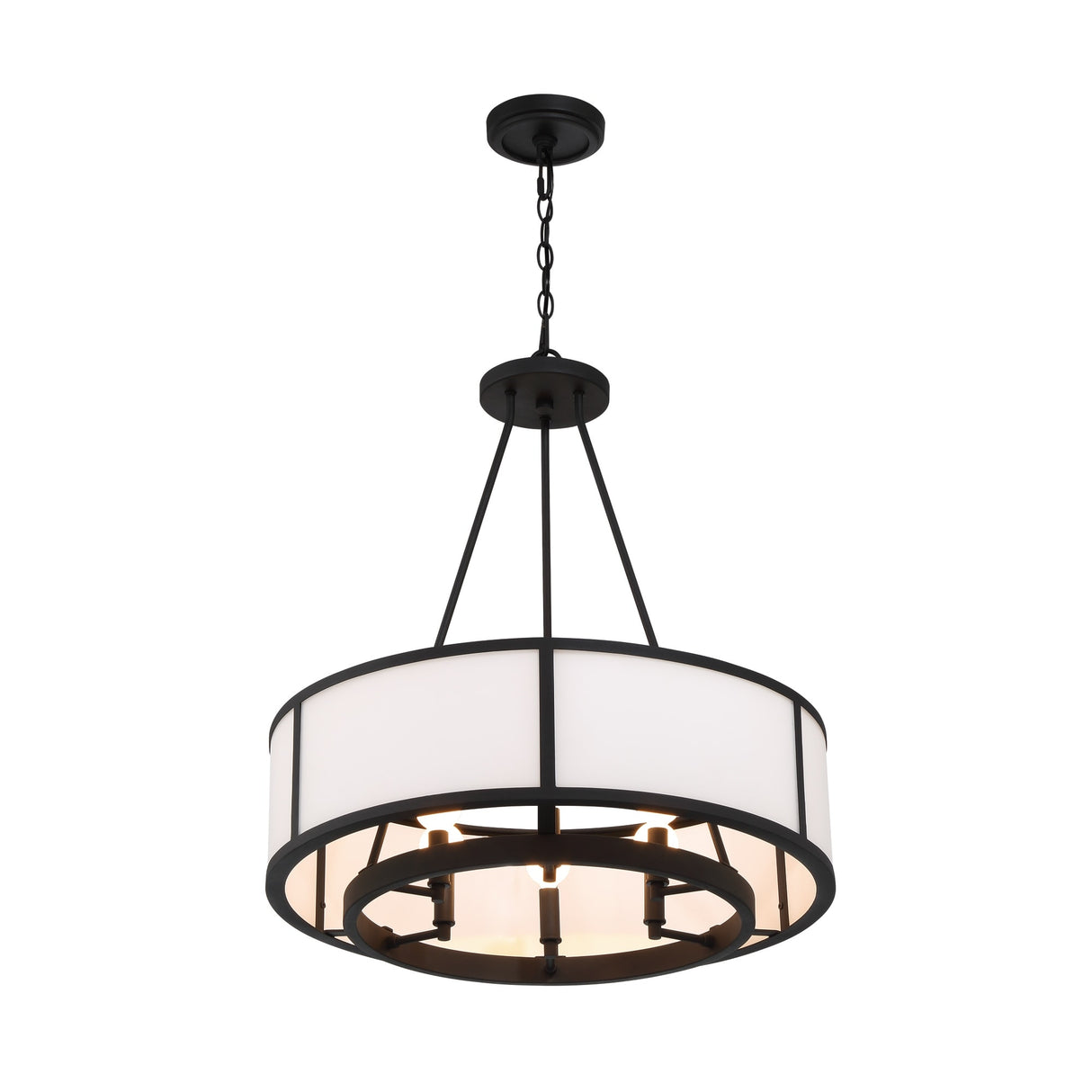 Bryant 6 Light Black Forged Chandelier - 24''W x 27.75''H