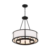 Bryant 6 Light Black Forged Chandelier - 24''W x 27.75''H