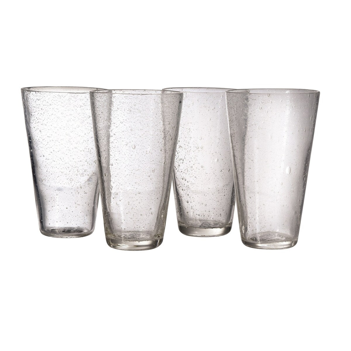 Bubble Glass Set/4- ST - CLEAR