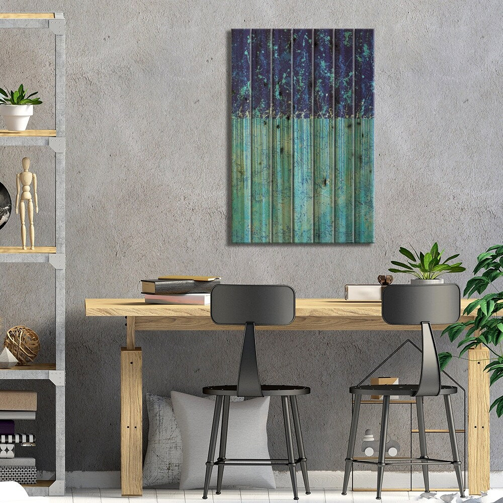 Bubble Over Print On Wood by Nancy Eckels - Multi-Color
