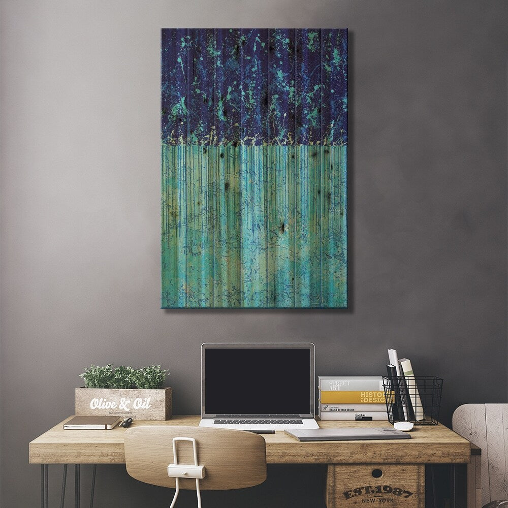 Bubble Over Print On Wood by Nancy Eckels - Multi-Color