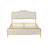 Buckle shaped backrest classic pull-button backrest bed，Full
