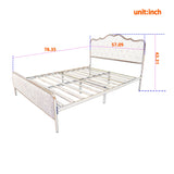 Buckle shaped backrest classic pull-button backrest bed，Full