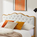 Buckle shaped backrest classic pull-button backrest bed，Full