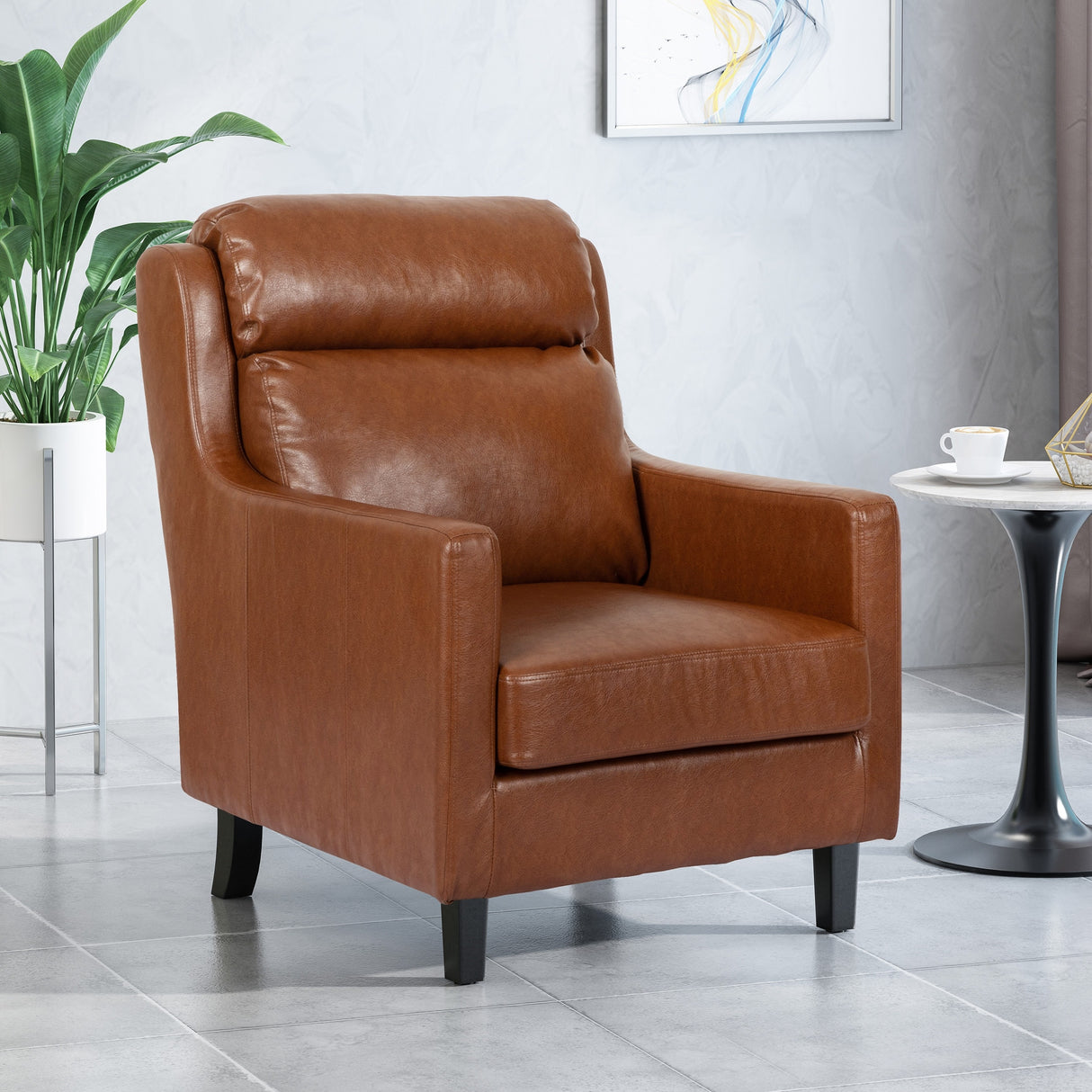 Bucklin Contemporary Pillow Tufted Club Chair by Christopher Knight Home