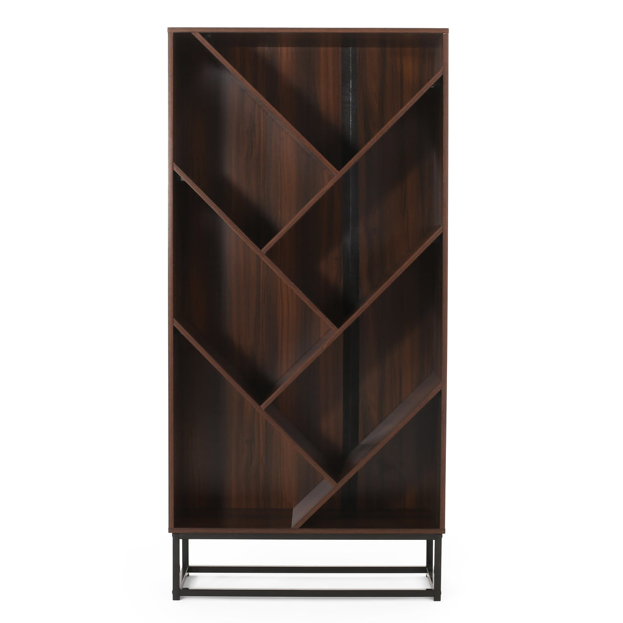 Bucy Modern Industrial 6 Shelf V Bookcase by Christopher Knight Home - 31.50" L x 13.00" W x 65.00" H