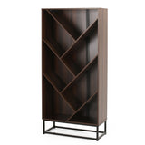 Bucy Modern Industrial 6 Shelf V Bookcase by Christopher Knight Home - 31.50" L x 13.00" W x 65.00" H