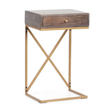 Bucyrus Handcrafted Acacia Wood C-Shaped Side Tables (Set of 2) by Christopher Knight Home
