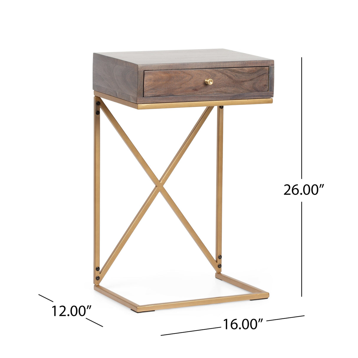 Bucyrus Handcrafted Acacia Wood C-Shaped Side Tables (Set of 2) by Christopher Knight Home
